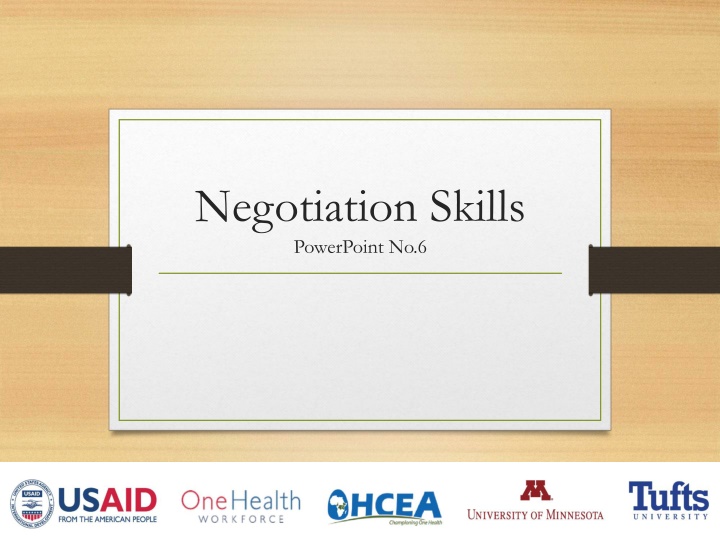 negotiation skills powerpoint no 6