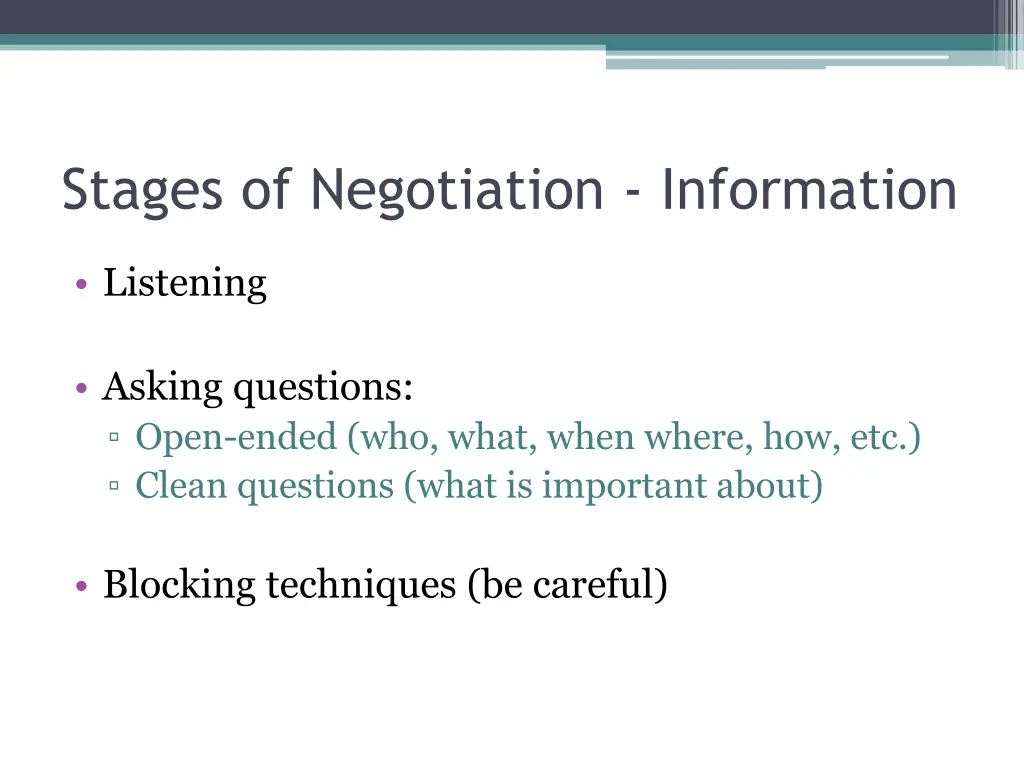 stages of negotiation information