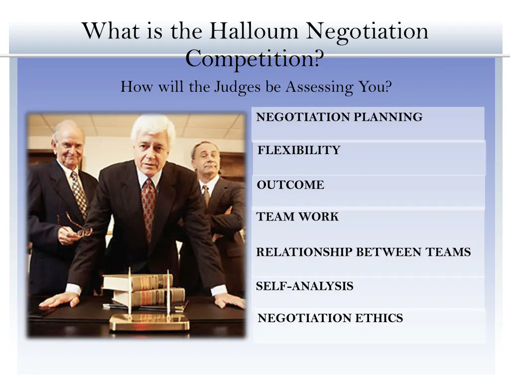 what is the halloum negotiation competition 1