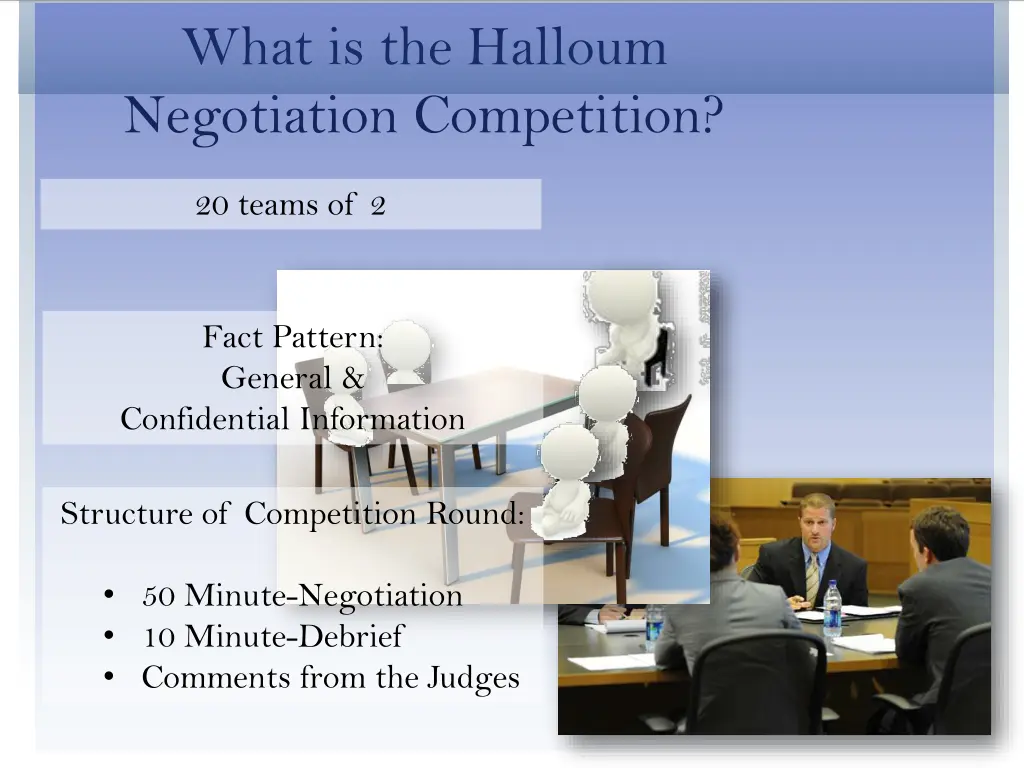 what is the halloum negotiation competition