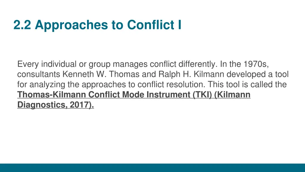 2 2 approaches to conflict i