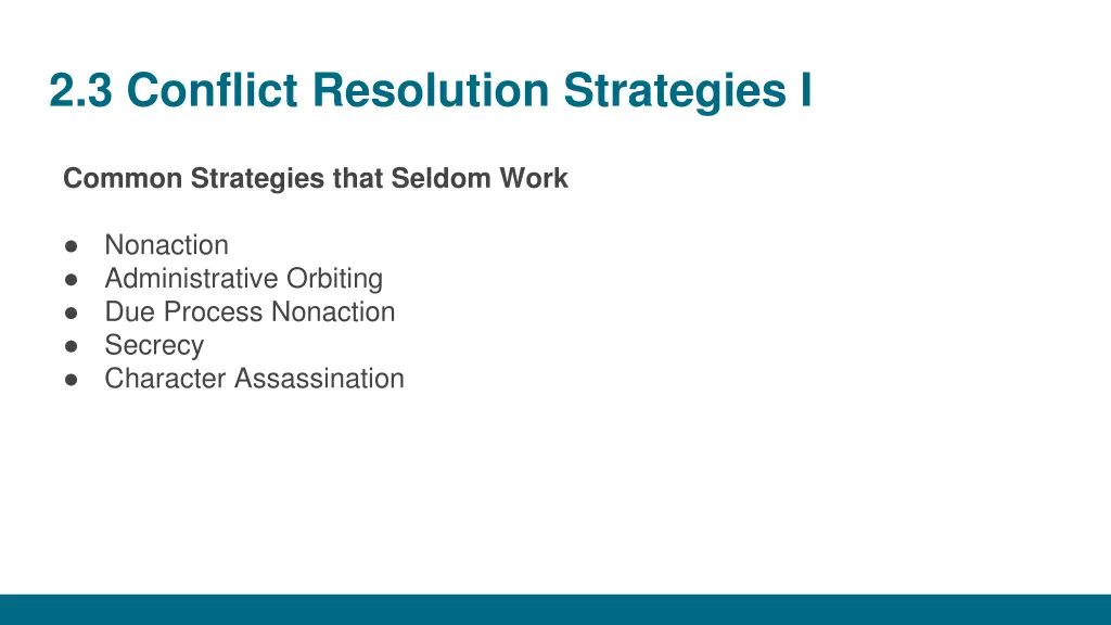 2 3 conflict resolution strategies i