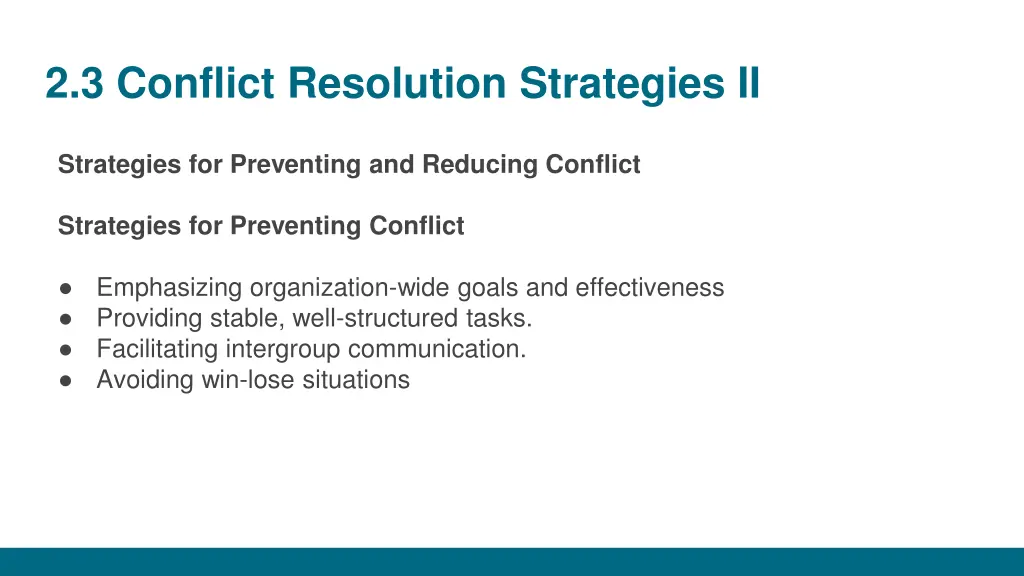 2 3 conflict resolution strategies ii