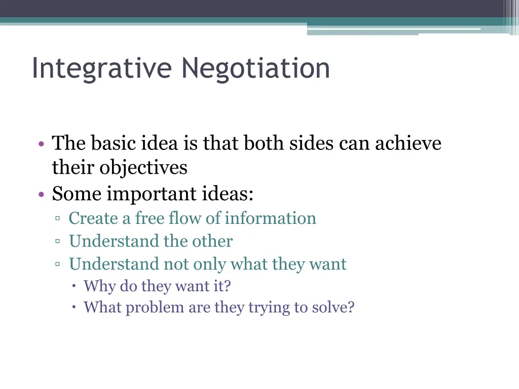 integrative negotiation