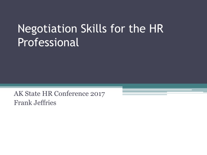 negotiation skills for the hr professional