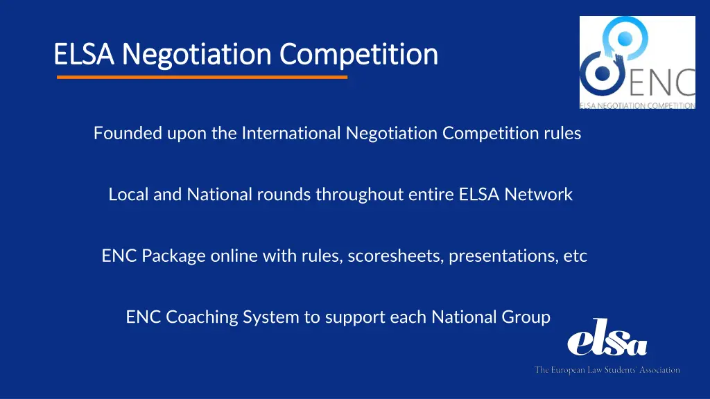 elsa elsa negotiation negotiation competition