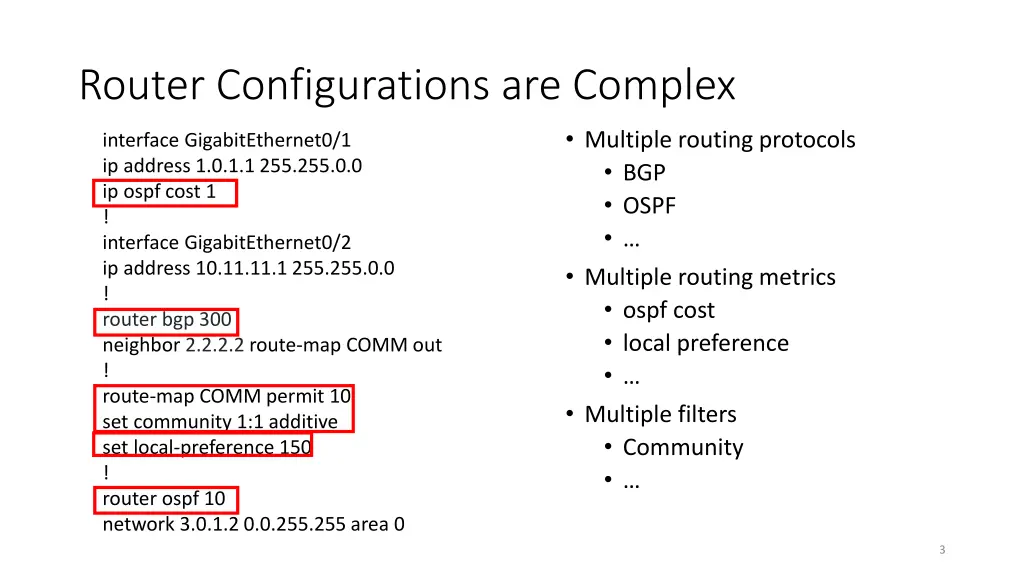 router configurations are complex