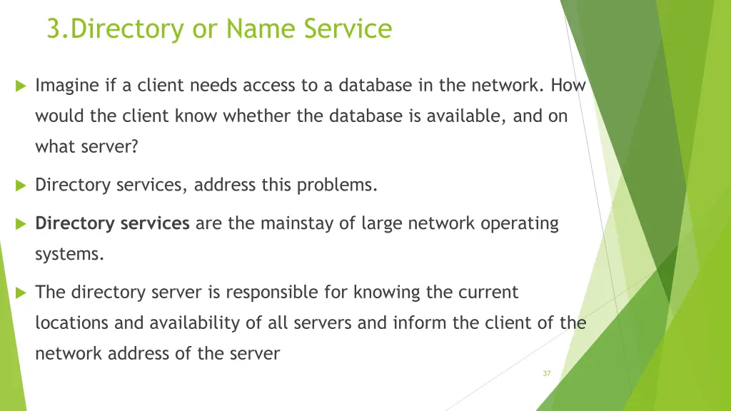 3 directory or name service