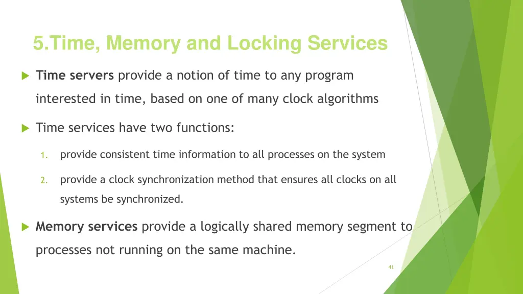 5 time memory and locking services