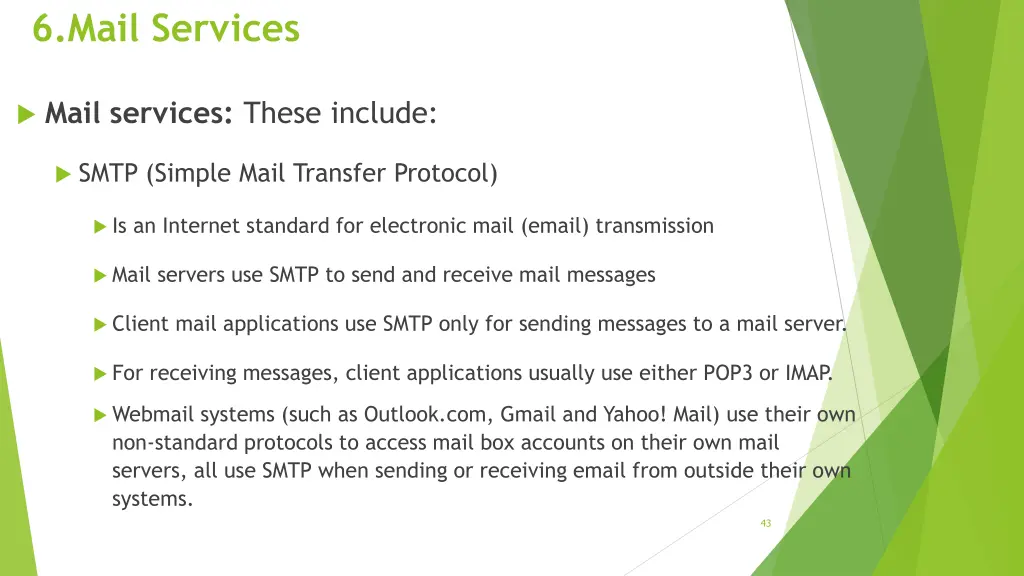 6 mail services