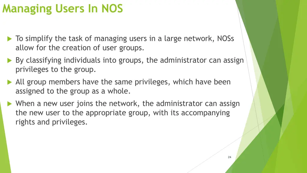 managing users in nos 1