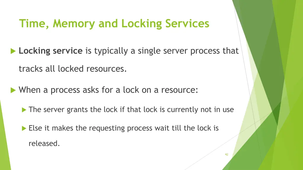 time memory and locking services