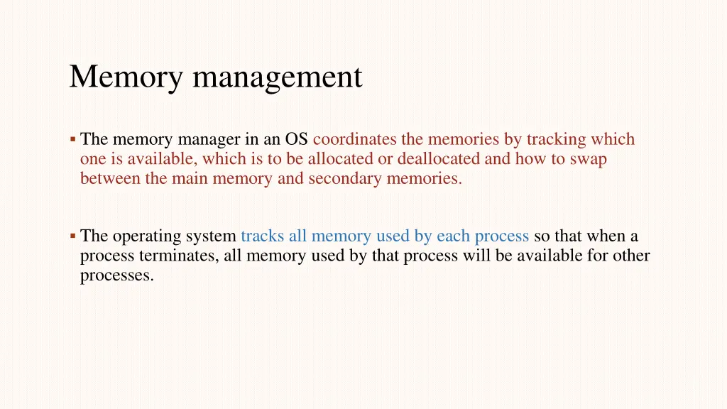 memory management