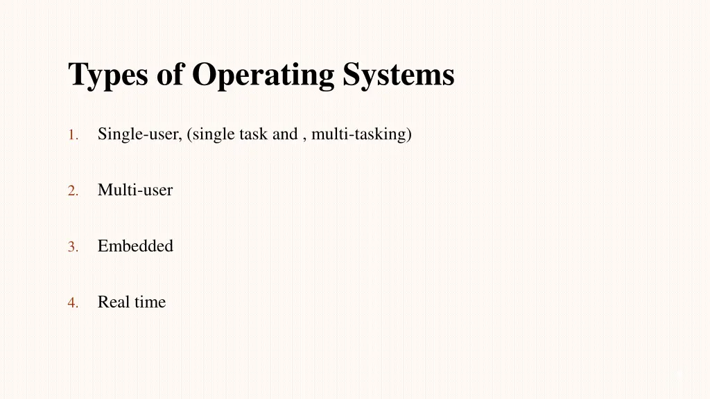 types of operating systems