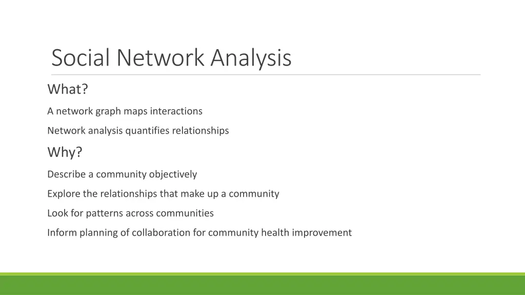 social network analysis