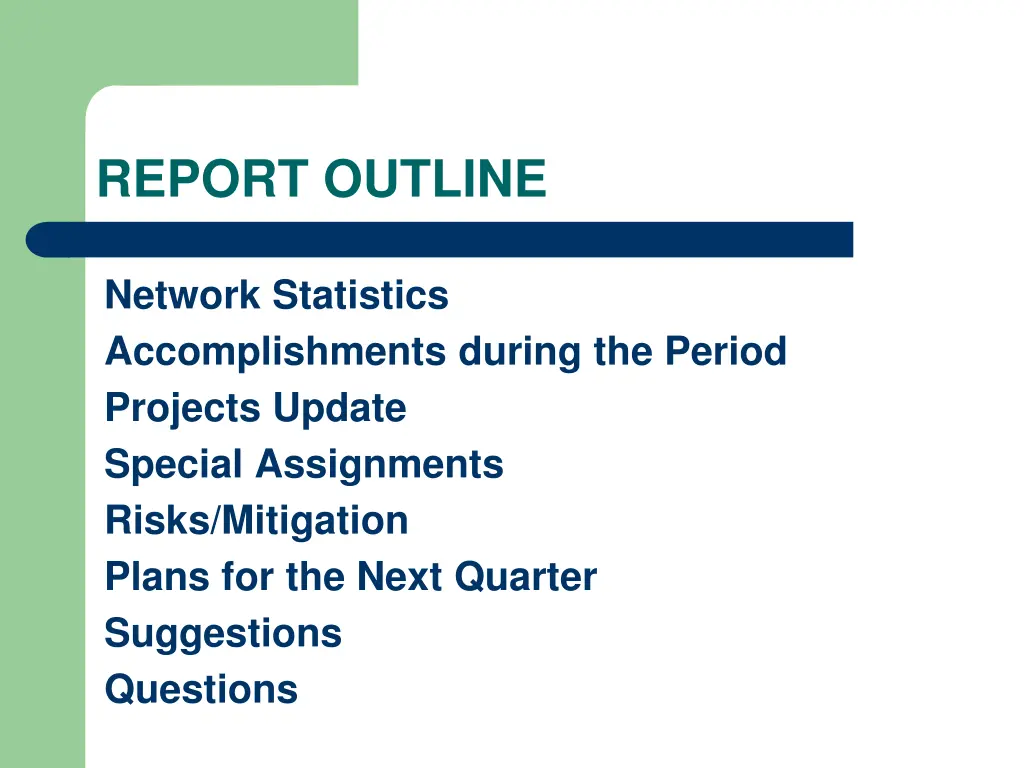 report outline