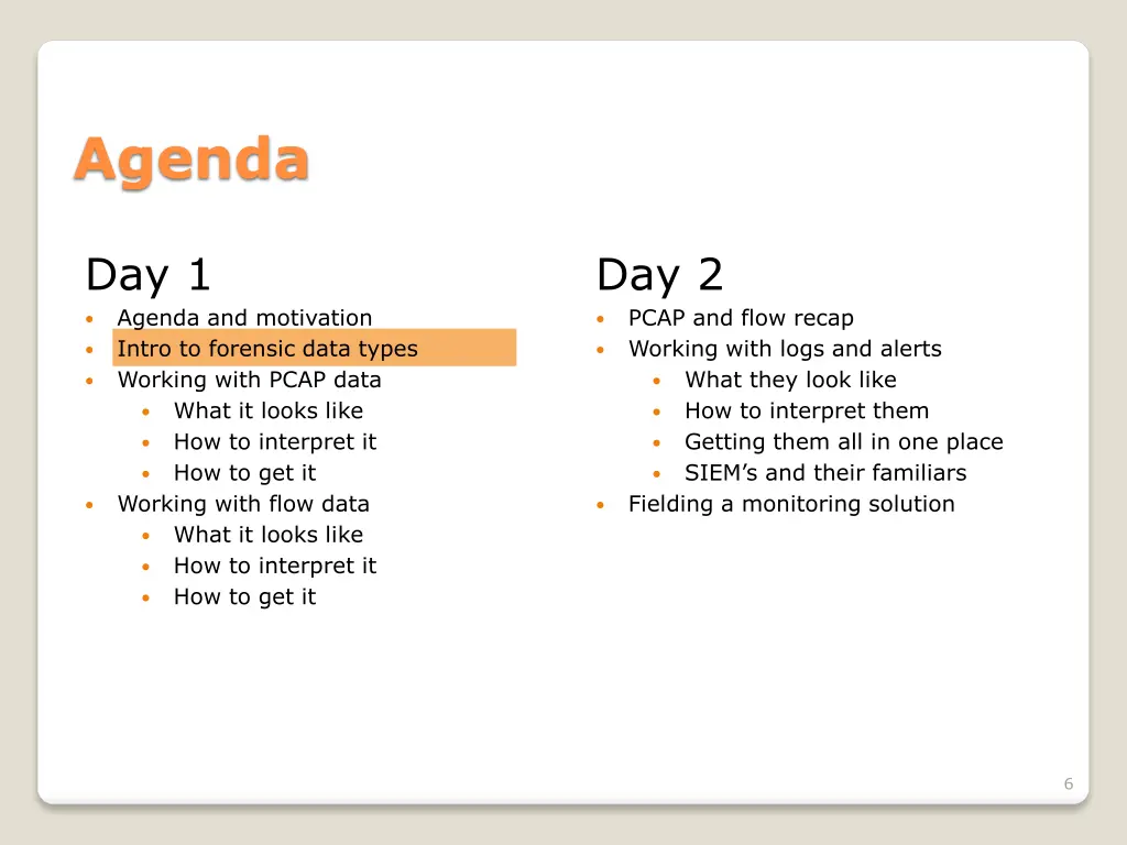 agenda 1