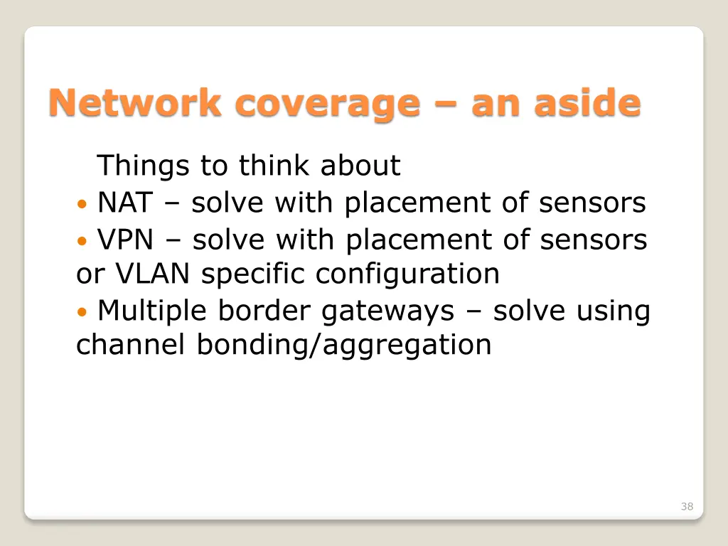 network coverage an aside 2