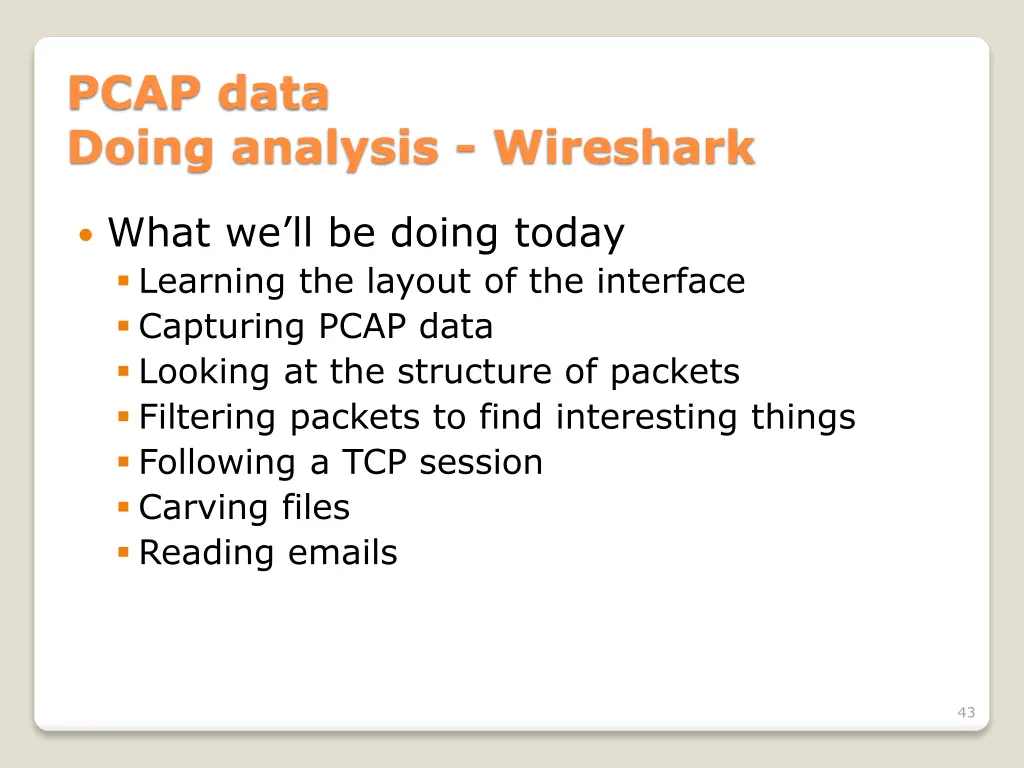 pcap data doing analysis wireshark 1