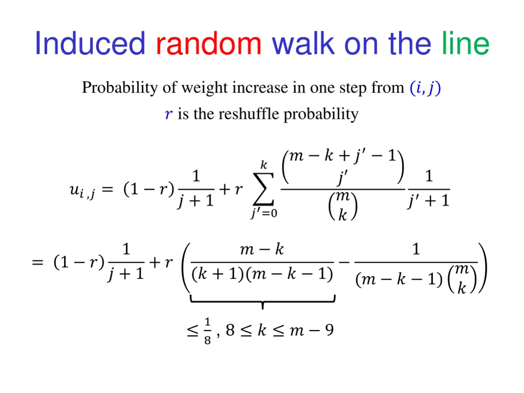 induced random walk on the line 1