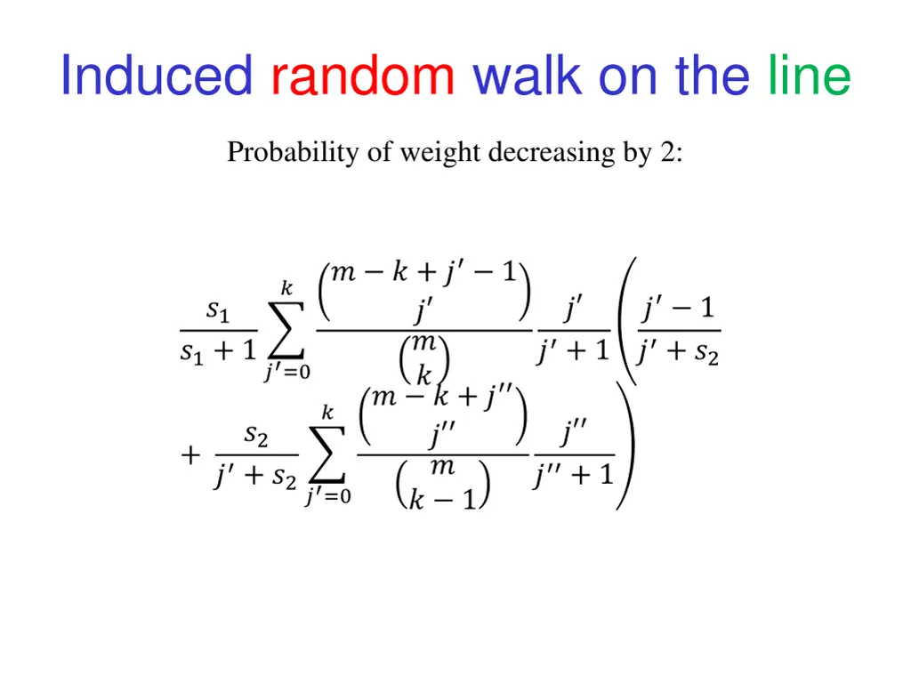 induced random walk on the line 2