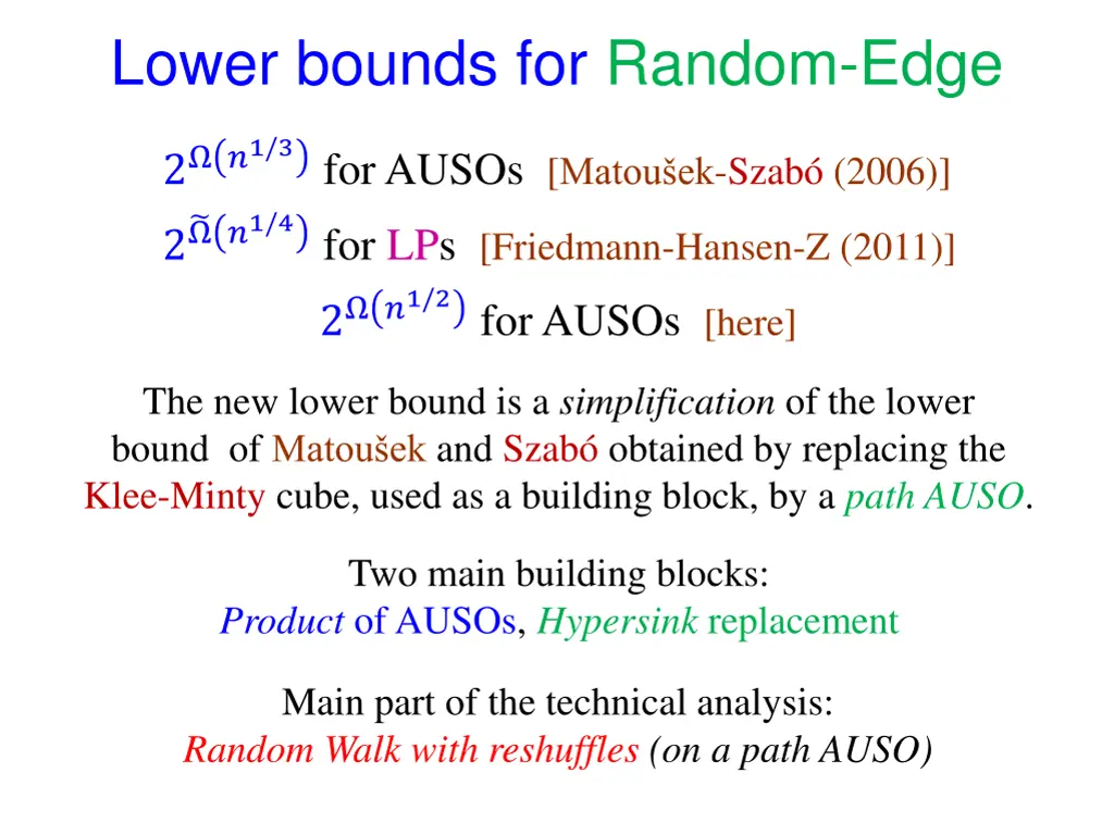 lower bounds for random edge