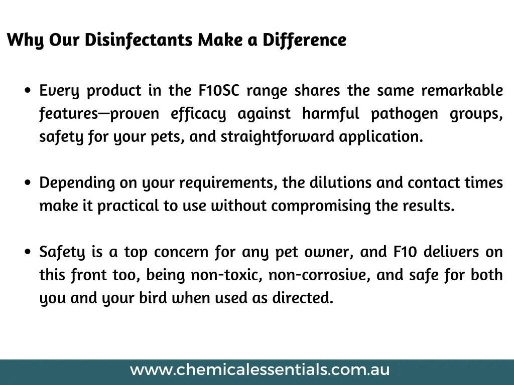 why our disinfectants make a difference