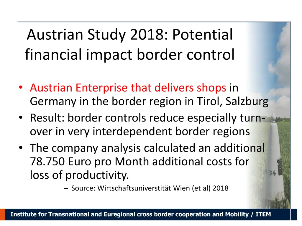 austrian study 2018 potential financial impact