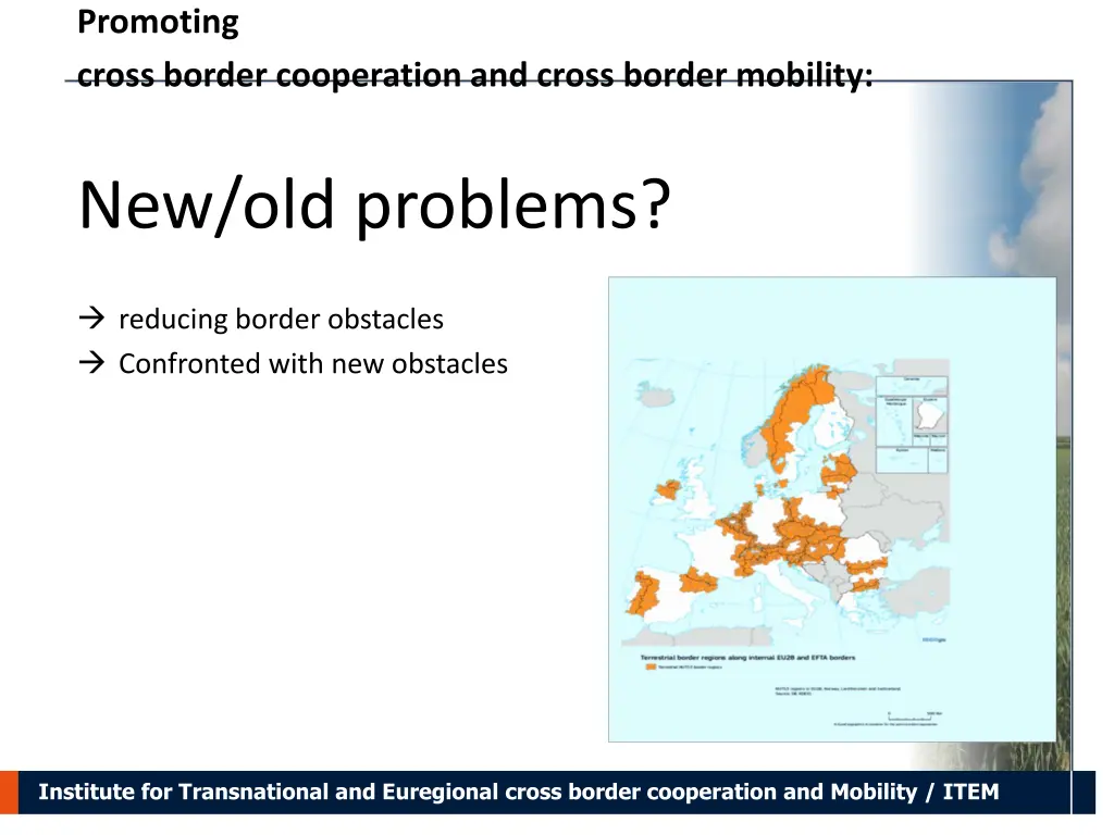 promoting cross border cooperation and cross