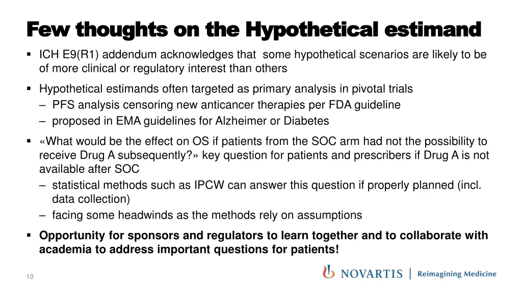 few few thoughts thoughts on ich e9 r1 addendum