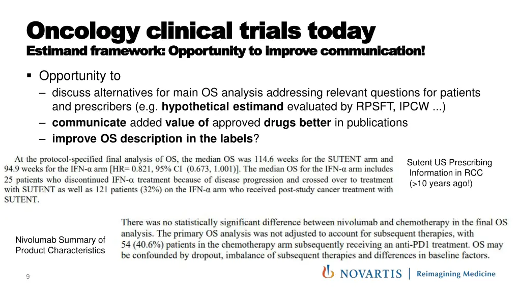 oncology oncology clinical estimand estimand