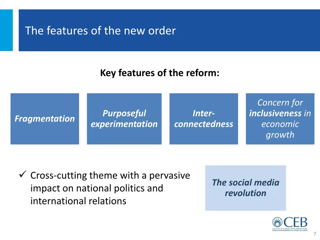 the features of the new order