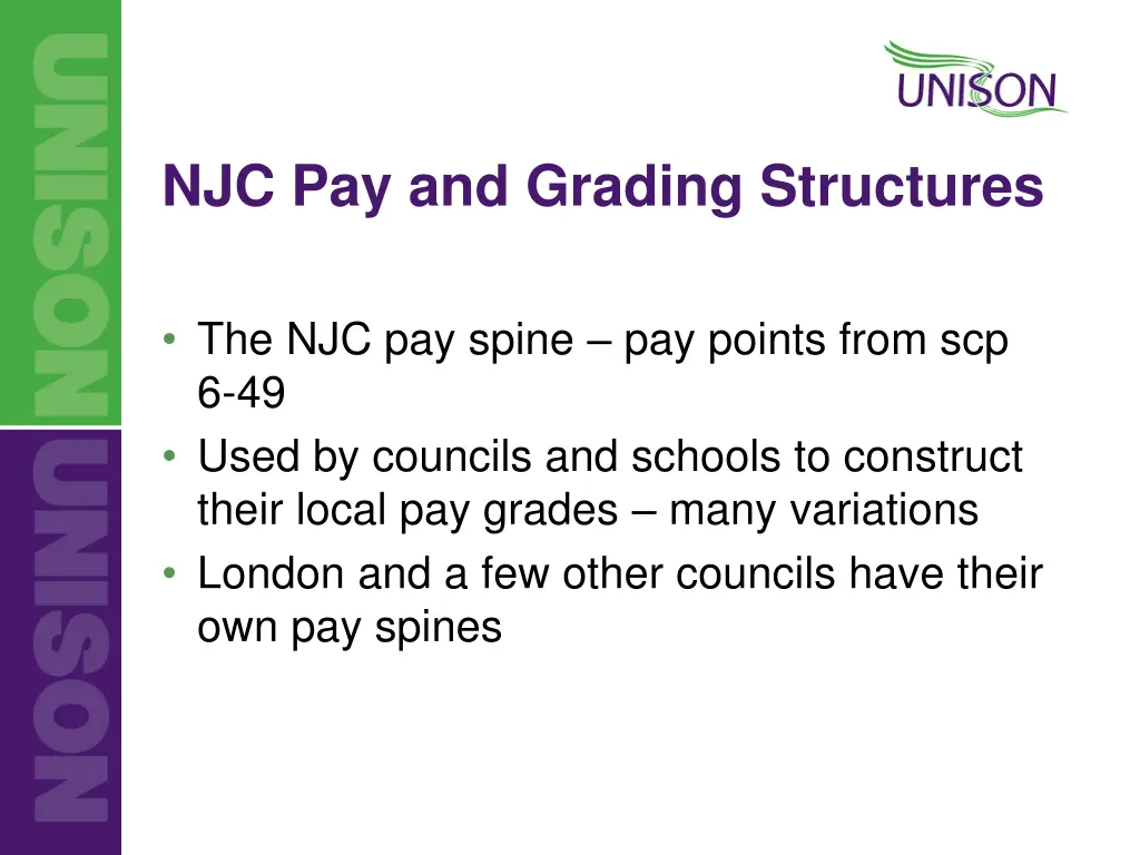 njc pay and grading structures