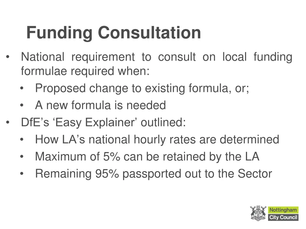 funding consultation