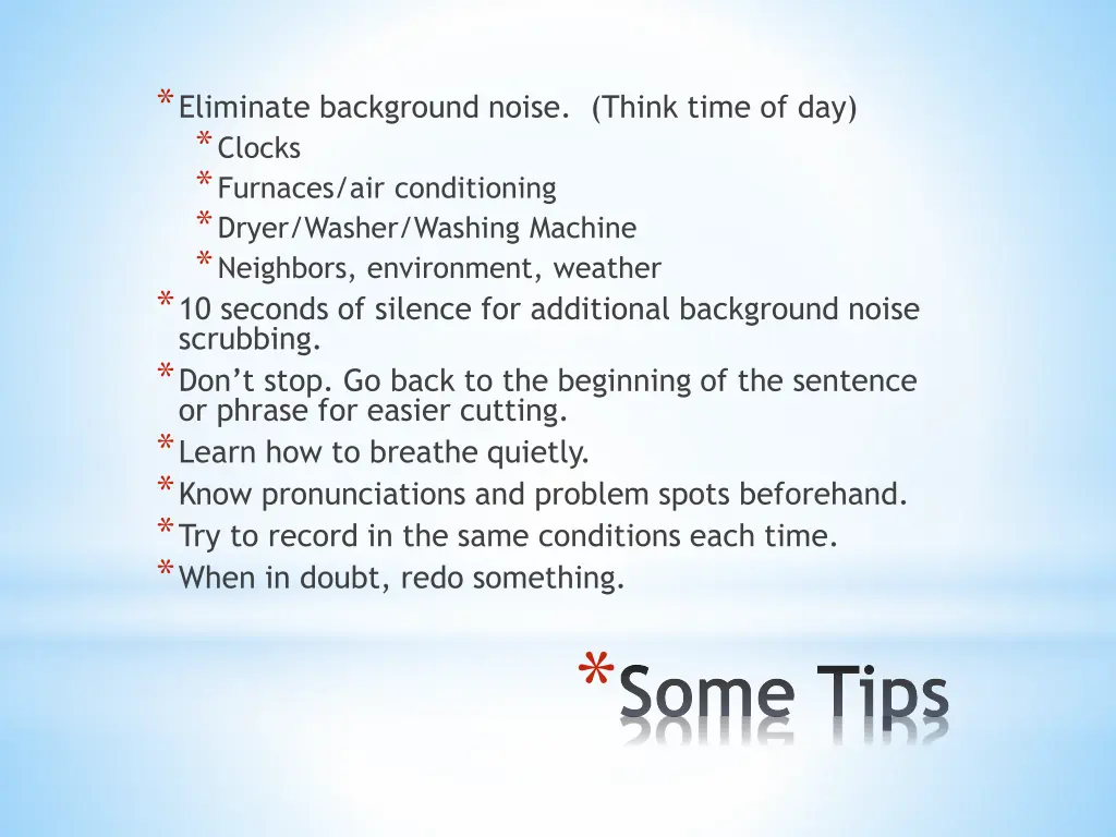 eliminate background noise think time