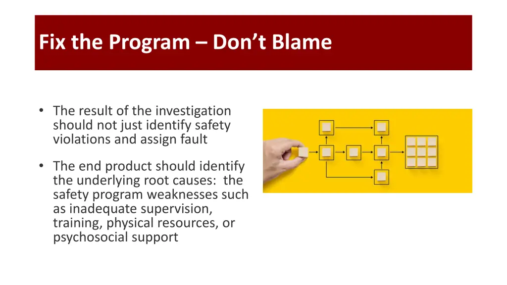 fix the program don t blame