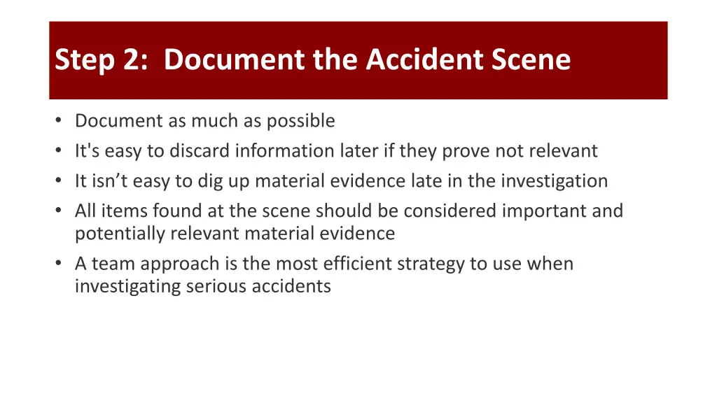 step 2 document the accident scene 1