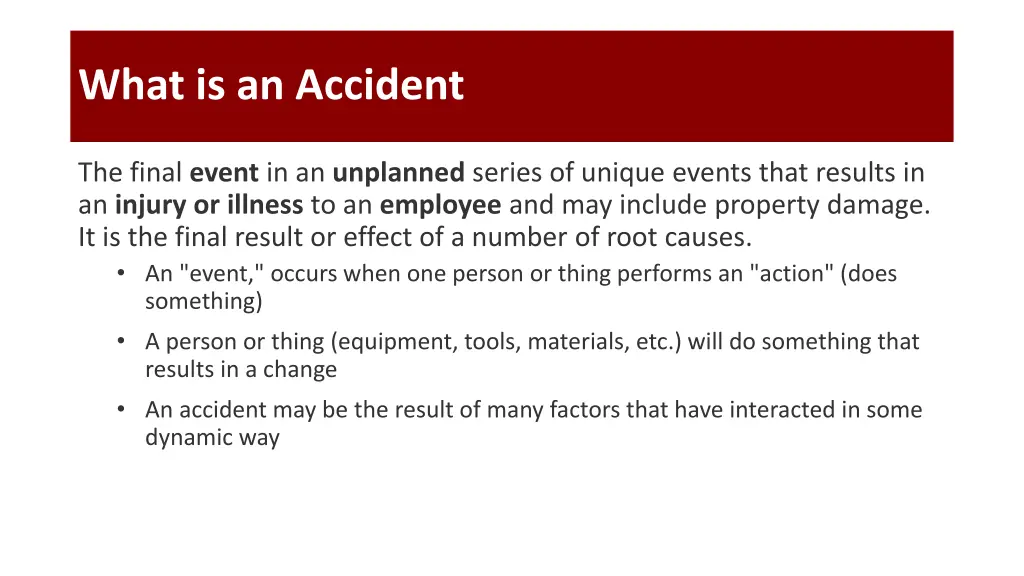 what is an accident