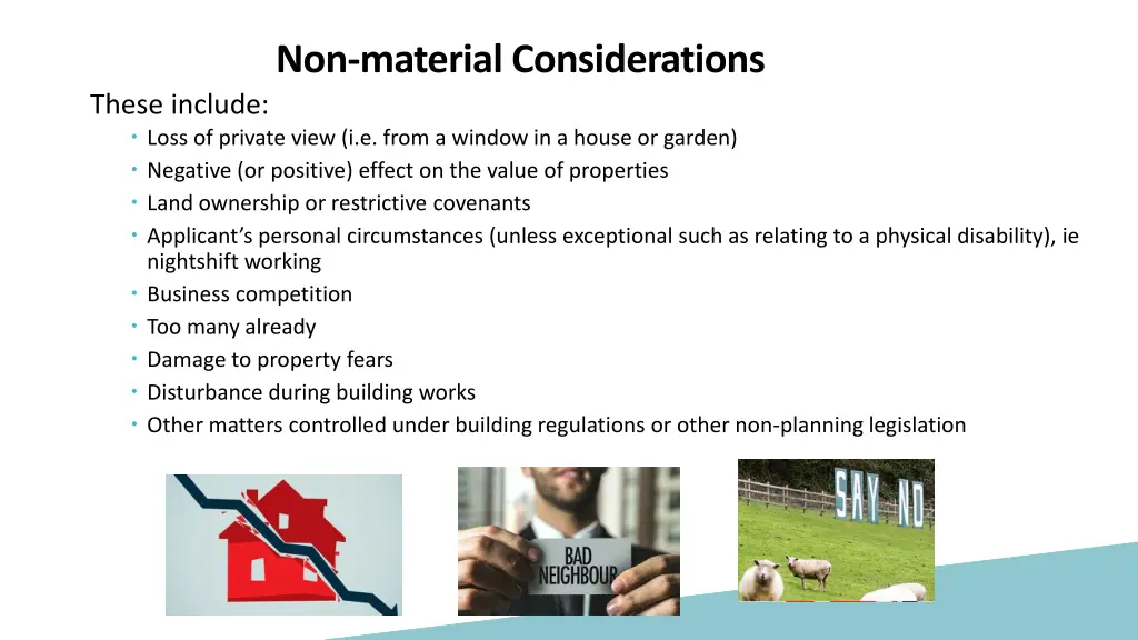 non material considerations