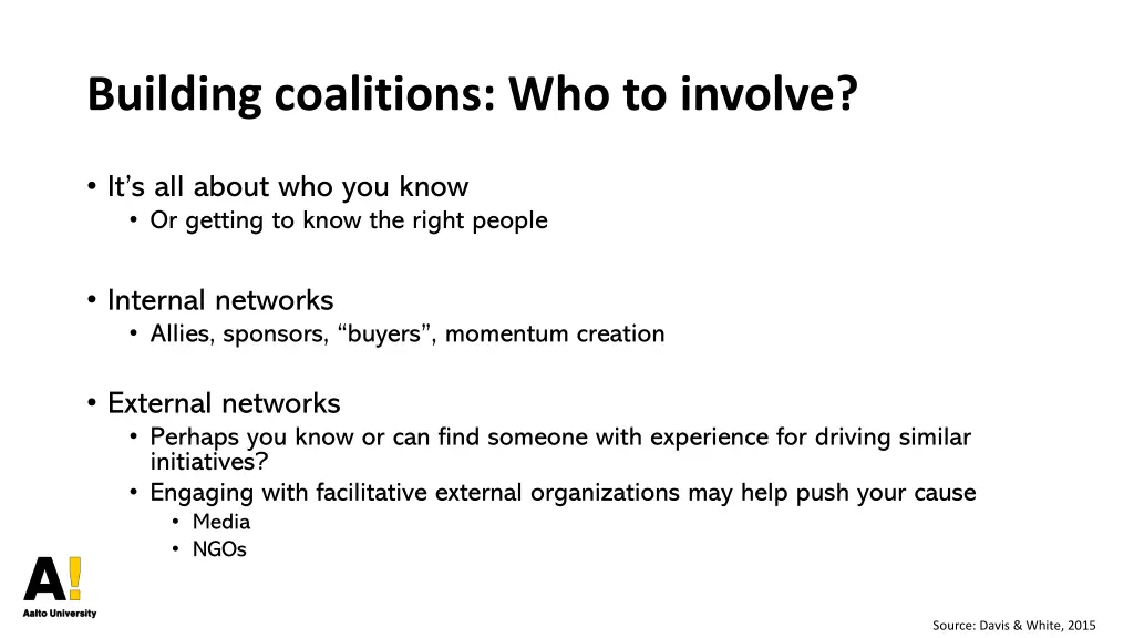 building coalitions who to involve