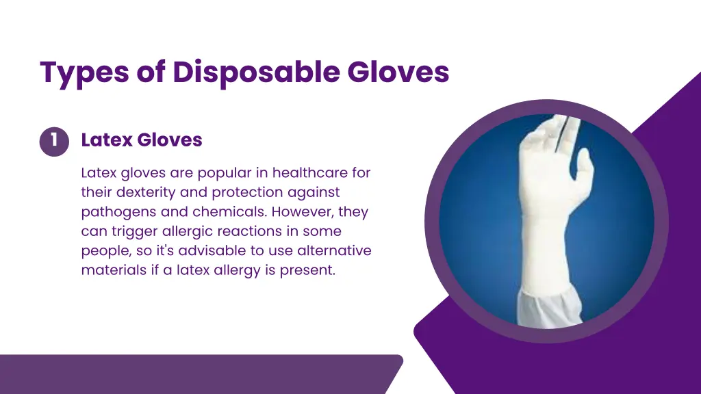 types of disposable gloves