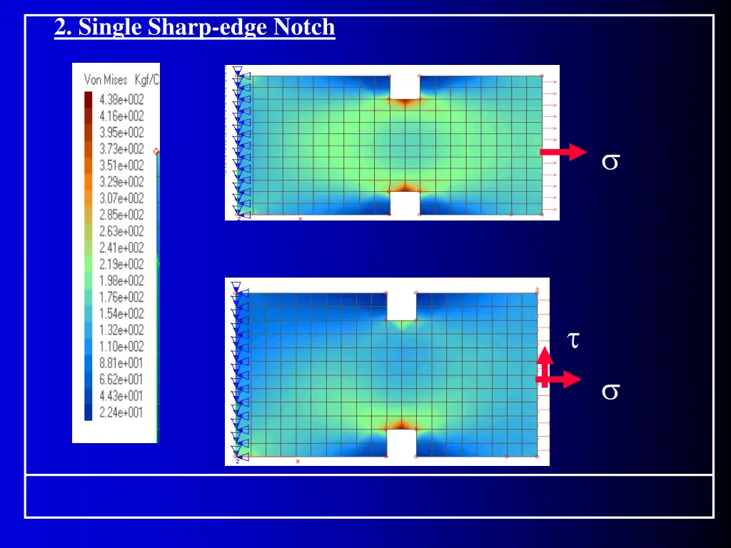 2 single sharp edge notch