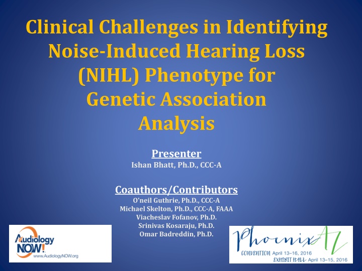 clinical challenges in identifying noise induced