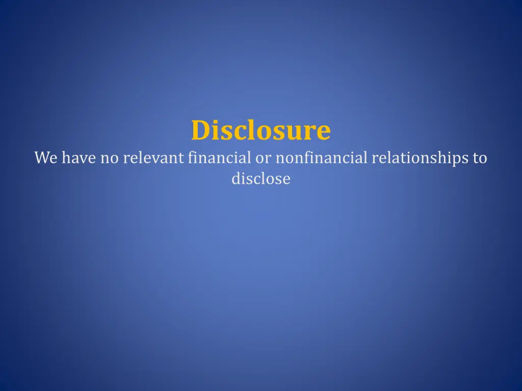 disclosure