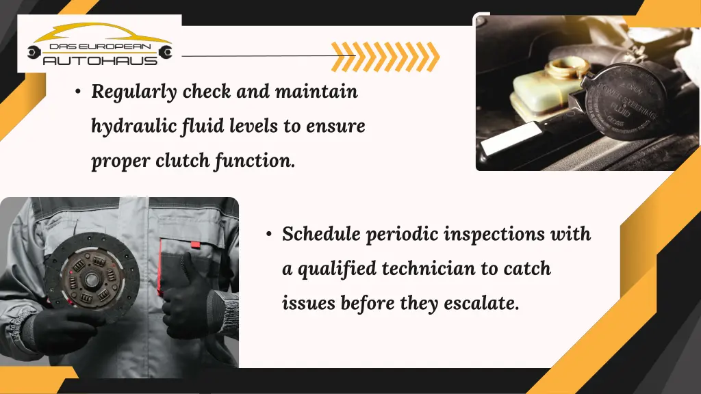 regularly check and maintain hydraulic fluid