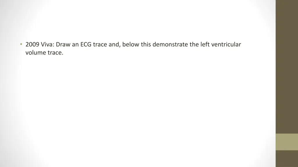 2009 viva draw an ecg trace and below this