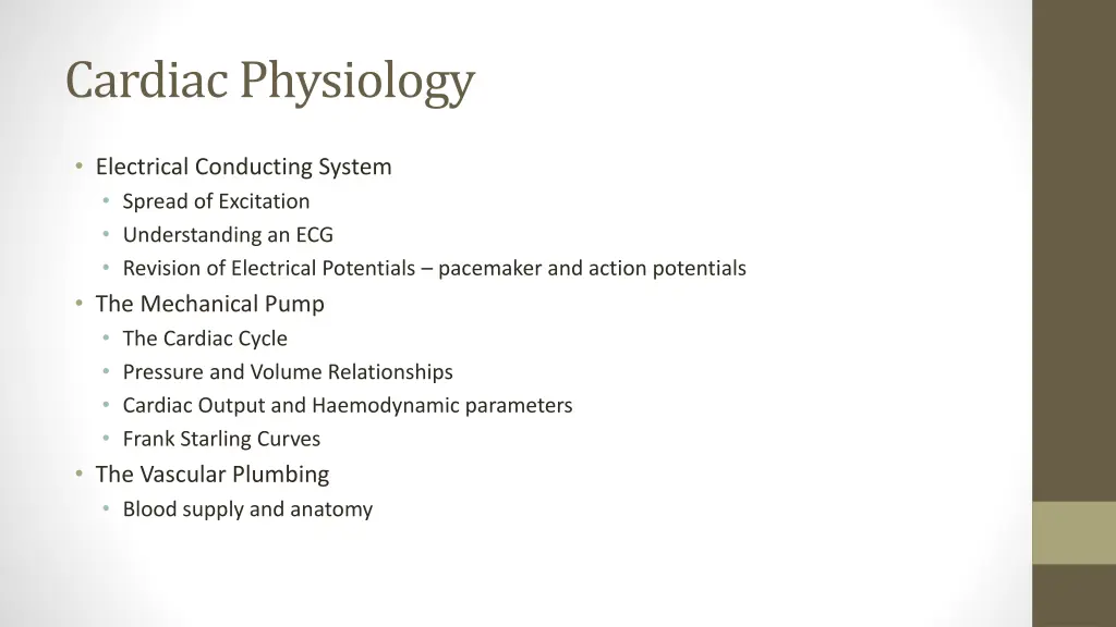 cardiac physiology