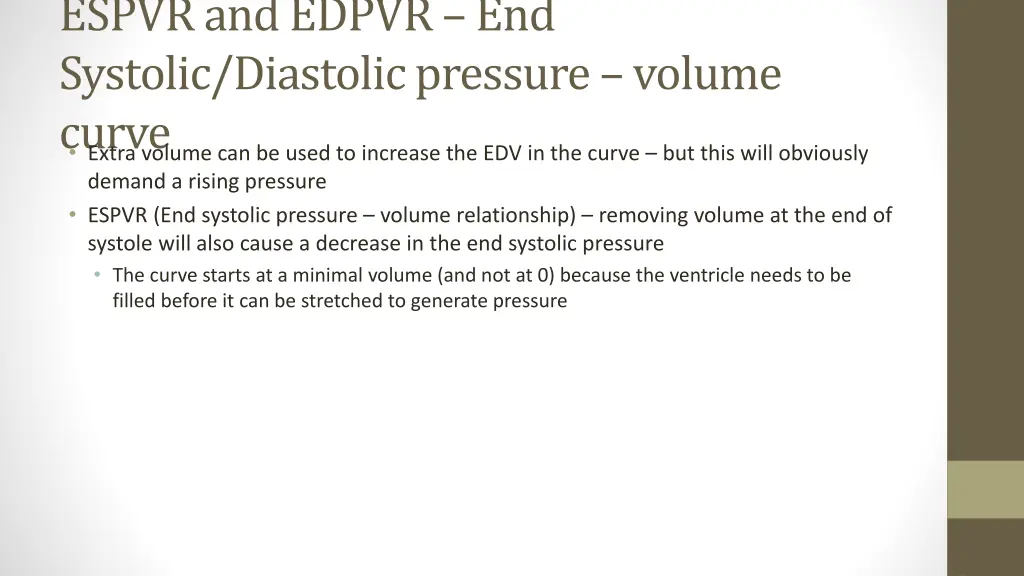 espvr and edpvr end systolic diastolic pressure