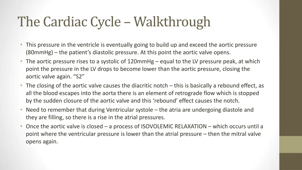 the cardiac cycle walkthrough 1