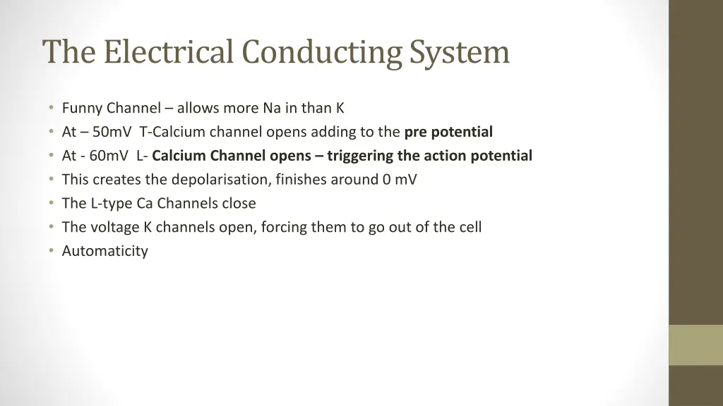 the electrical conducting system 3